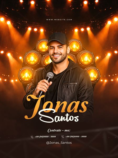 Flyer Divulgação Sertanejo - Template PSD Editável no Photoshop